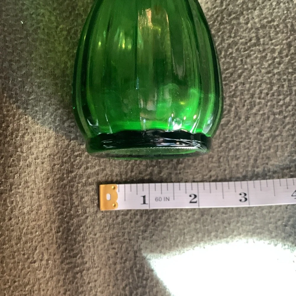 Set of 4 green glass Christmas vases. Various sizes. See pictures - Picture 6 of 10